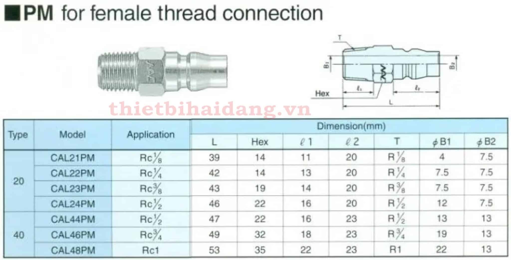 Đầu nối nhanh Nhật Bản 1/2