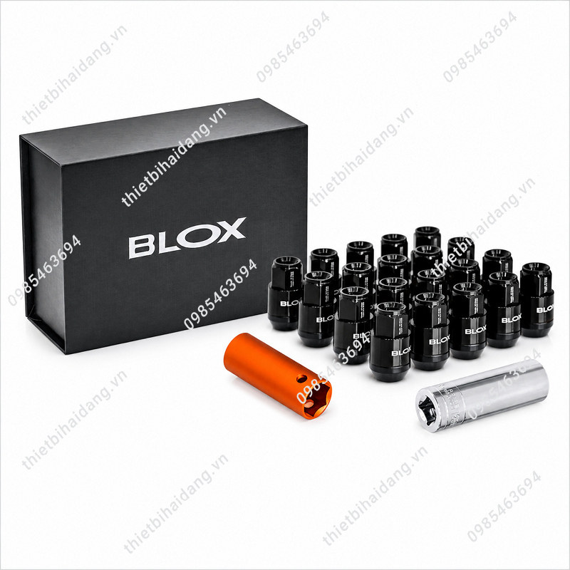 Bộ 20 Con Ốc Bánh Xe BLOX Màu Đen Trang Trí Mâm Xe Ô Tô
