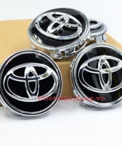 Logo mâm xe, ốp lazang bánh xe ô tô Toyota, đường kính 53mm