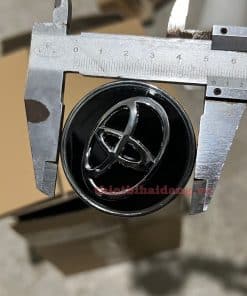 Logo mâm xe, ốp lazang bánh xe ô tô Toyota, đường kính 53mm