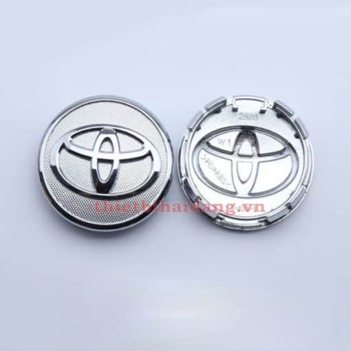 Logo mâm, ốp lazang bánh xe Toyota đường kính ngoài: 57mm