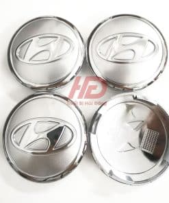 Logo chụp mâm bánh xe ô tô Hyundai, đường kính 65mm