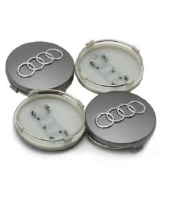 Logo chụp mâm, ốp lazang bánh xe ô tô Audi, đường kính 60mm