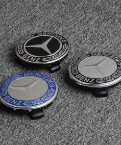 Logo chụp mâm, ốp lazang bánh xe ô tô Mercedes-Benz đường kính 75mm