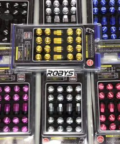 Bộ 20 Con Ốc Màu Cho Mâm Xe Ô Tô (Đỏ, Xanh, Vàng, Đen, Tím, Xám)